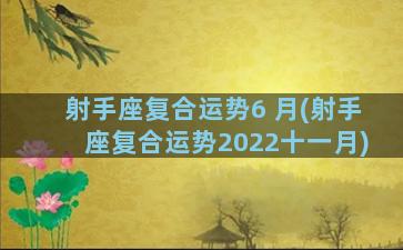 射手座复合运势6 月(射手座复合运势2022十一月)